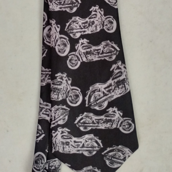 A. Rogers Black Motorcycle Tie - Picture 3 of 7